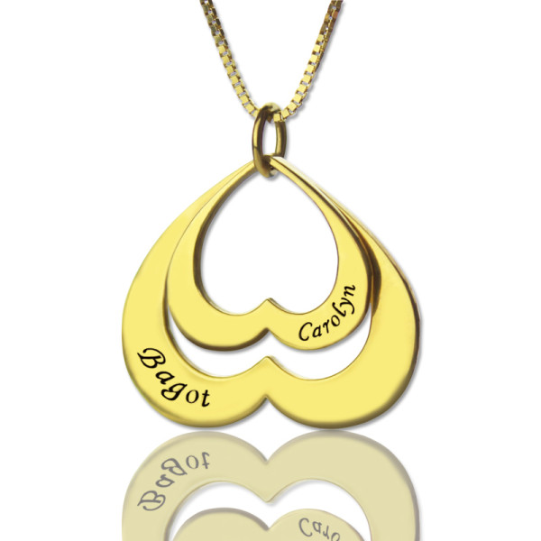 Personalised Heart Name Pendant in 18ct Gold Plating