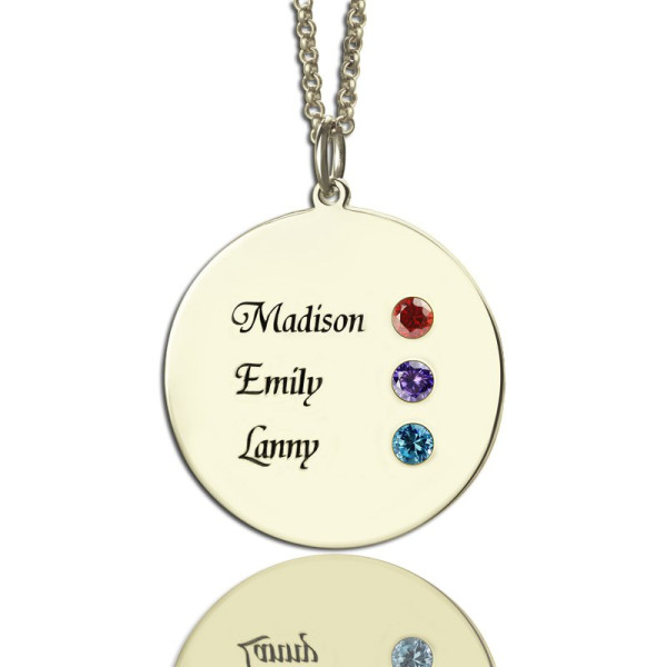 Personalised Birthstone Necklace for Grandma - Jewellery Gift