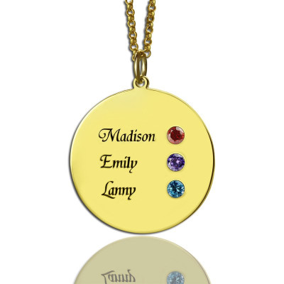 Custom Disc Necklace Engraved Names For Mom With My Engraved