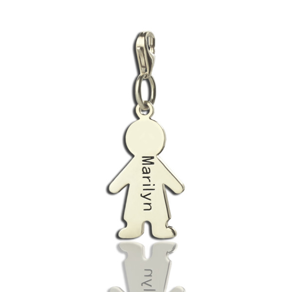 Personalised Silver Boy Pendant with Lobster Clasp Necklace