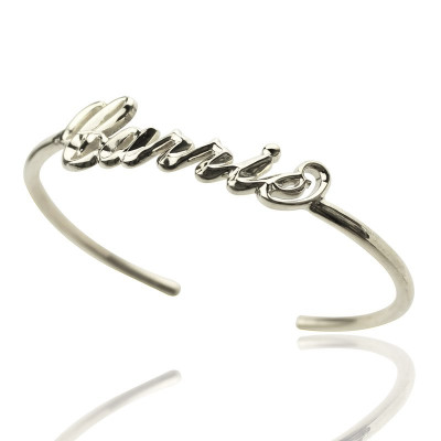 Custom Engraved Sterling Silver Name Bracelet