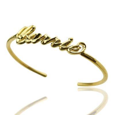 Custom 18K Gold Plated Name Engraved Bracelet