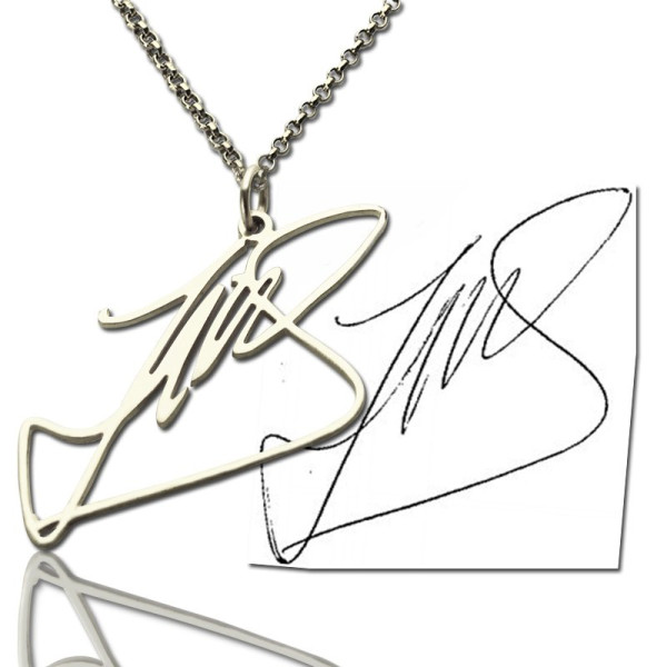 Personalised Silver Signature Necklace