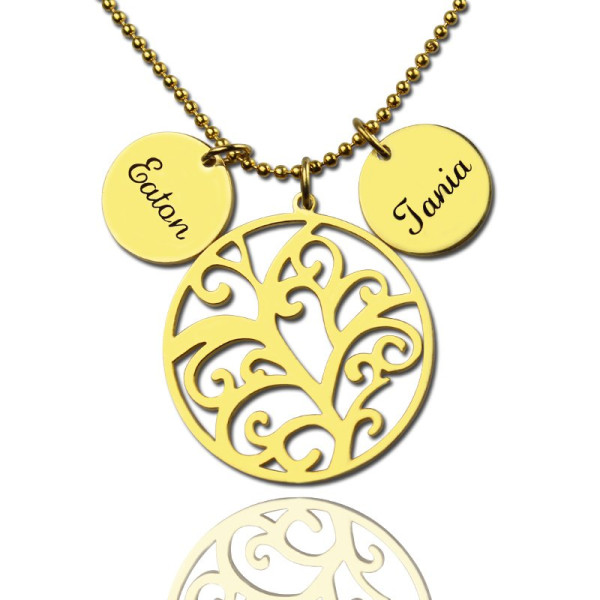Personalised Name Charm Mom Family Tree Necklace - Perfect Mother's Day Gift