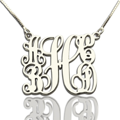 Customised 5 Initials Family Monogram Necklace Silver - By The Name Necklace;
