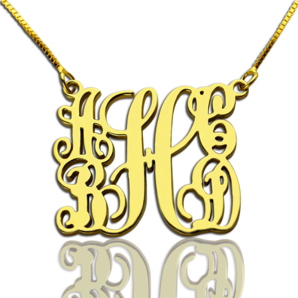 Personalised/Customised Gold Plated 5-Initial Monogram Family Necklace