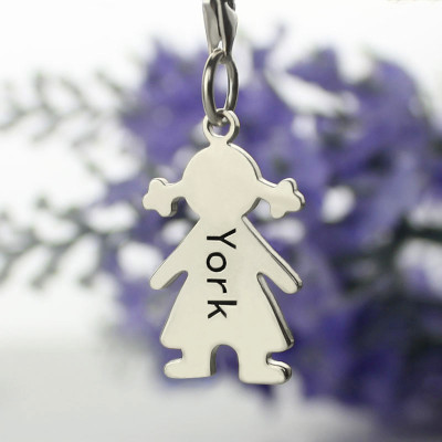 Personalised Silver Name Necklace for Baby Girl
