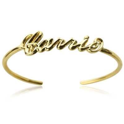 Custom 18K Gold Plated Name Engraved Bracelet