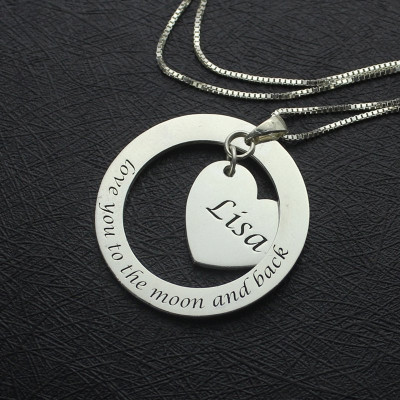 Personalised Sterling Silver Promise Necklace with Name or Phrase
