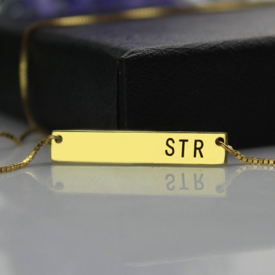 Personalised Monogram Initial Necklace 18k Gold Plated - Custom Gift