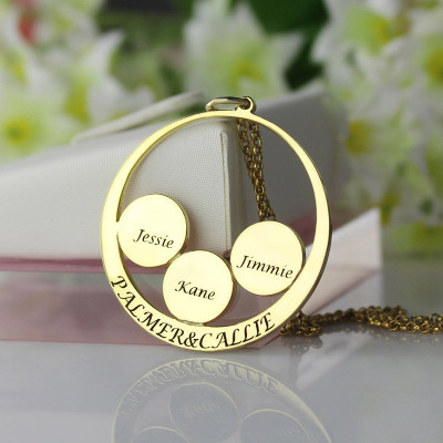 Personalised Gold Family Name Necklace