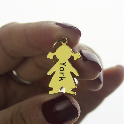 Personalised Baby Girl Name Necklace Gold Plated Silver