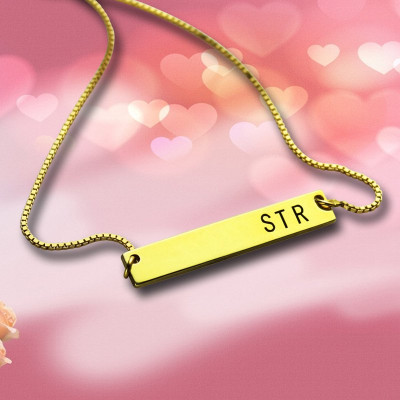 Personalised Monogram Initial Necklace 18k Gold Plated - Custom Gift