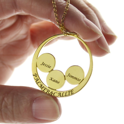 Personalised Gold Family Name Necklace