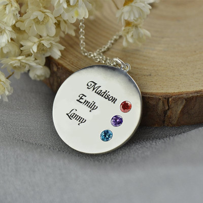 Personalised Birthstone Necklace for Grandma - Jewellery Gift