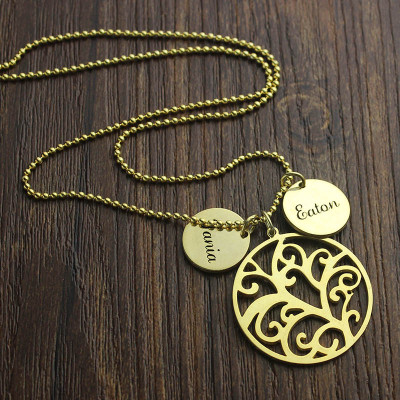 Personalised Name Charm Mom Family Tree Necklace - Perfect Mother's Day Gift