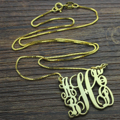 Personalised/Customised Gold Plated 5-Initial Monogram Family Necklace