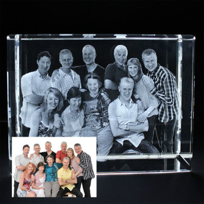 Personalised 2D/3D Photo Engraved Crystal - Perfect Gift for Any Occasion