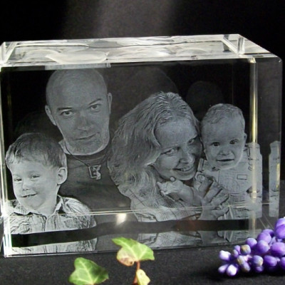 Personalised 2D/3D Photo Engraved Crystal - Perfect Gift for Any Occasion