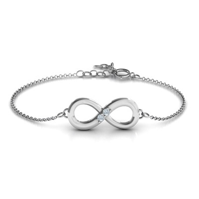 Customisable Two Names Infinity Bracelet
