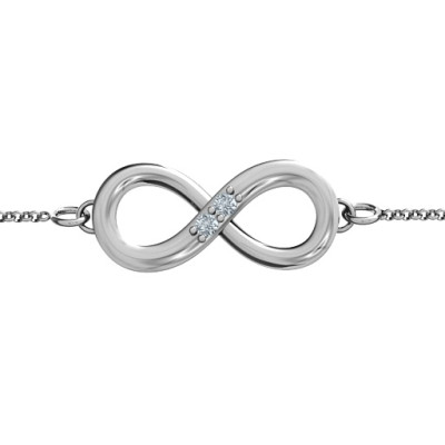 Customisable Two Names Infinity Bracelet