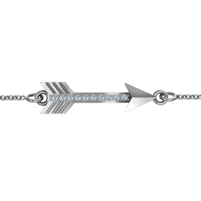 Customisable Arrow Bracelet with Gemstones