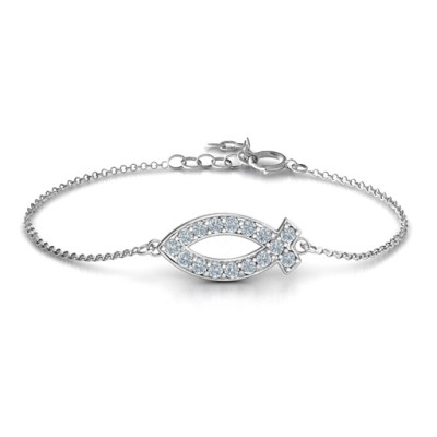 Personalised Classic Fish Bracelet - By The Name Necklace;