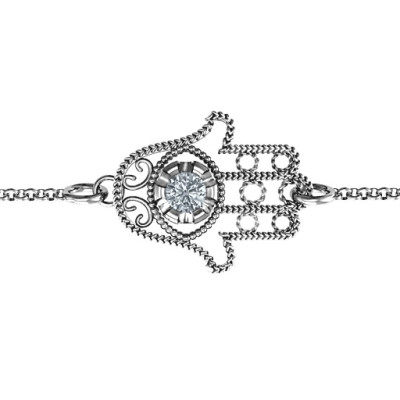 Custom Horizontal Hamsa Bracelet - Unique Jewellery Gift