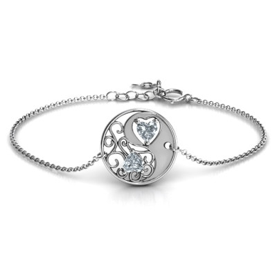 Personalised Love, Life and Balance Bracelet - Unique Customisable Wrist Jewellery.