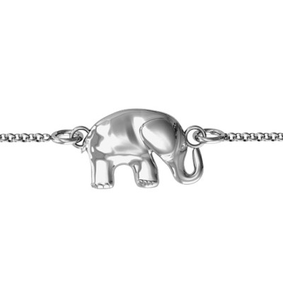Custom Elephant Charm Bracelet - Customised Jewellery Gift