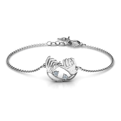 Personalised Pinky Swear Promise Bracelet - By The Name Necklace;