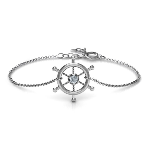 Custom Engraved Ship Wheel Bracelet