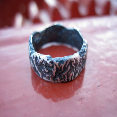 Sterling Silver Rocky Outcrop Style Ring