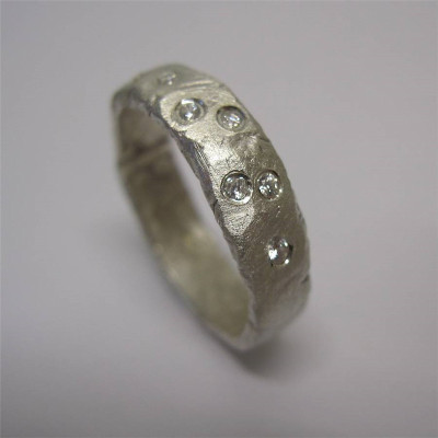 Sterling Silver Rocky Outcrop Style Ring