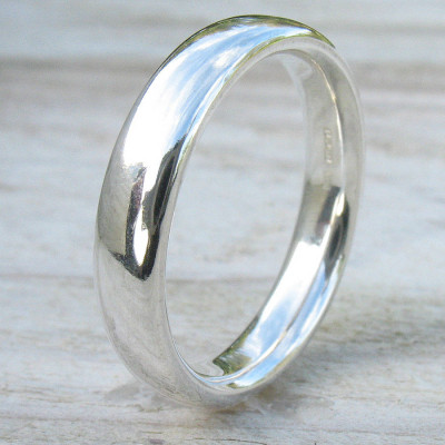 Handmade Silver Comfort Fit Ring - Jewellery for Men & Women