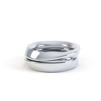 Sterling Silver Eternity Band with Intertwined Design