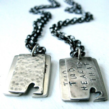 Crafting Stories: Your Custom Two-Toned Heart Pendant