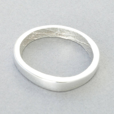 Handcrafted Custom Sterling Silver Fingerprint Ring