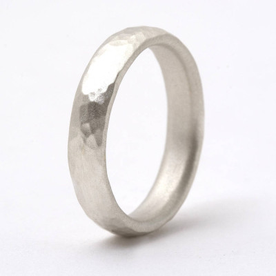 Women's Sterling Silver Handcrafted Hammered Ring