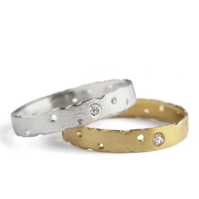 18ct Gold Diamond Ring Set - Precious Jewellery