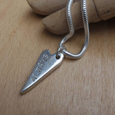 Sterling Silver Arrowhead Charm Necklace