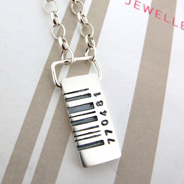 Personalised Barcode Name Tag Necklace