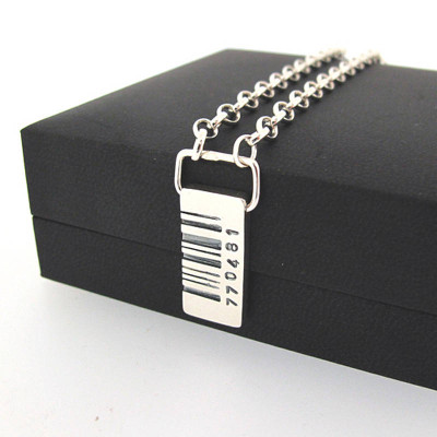 Personalised Barcode Name Tag Necklace