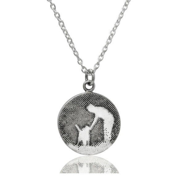 Customisable "Walk With Me" Dog Pendant Necklace