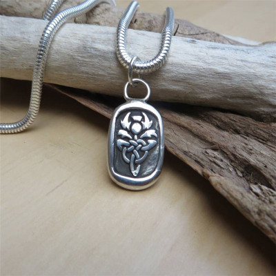 Celtic Thistle Necklace - Sterling Silver Jewellery