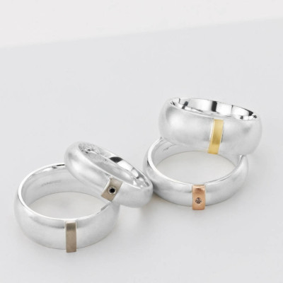 statement Men's or Women's Cognac Diamond Linear Band Ring