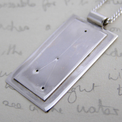 Sterling Silver Necklace with Constellation Design