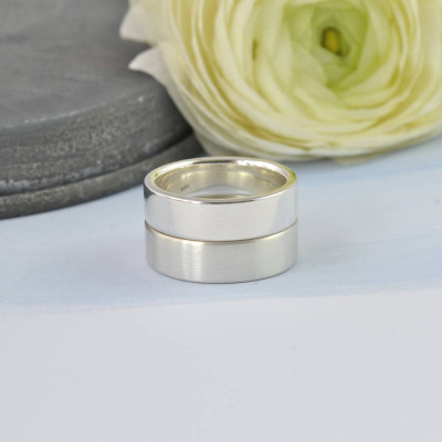 Customised Silver Wedding Rings for Couples