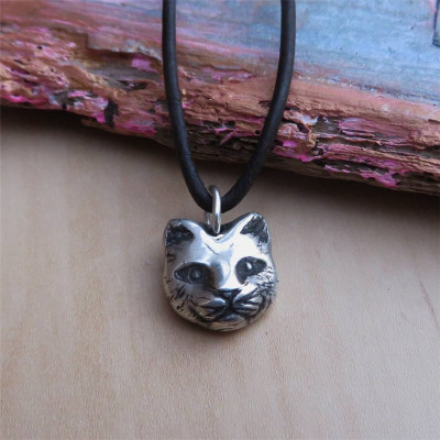 Cute Sterling Silver Soul Cat Pendant Necklace