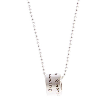 Mens Chain Necklace with Eight Letters to Rule